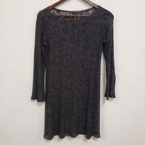 Tessuto Womens‎ Open Knit Metallic Fairy Grunge Mini Dress Size M Whimsigoth